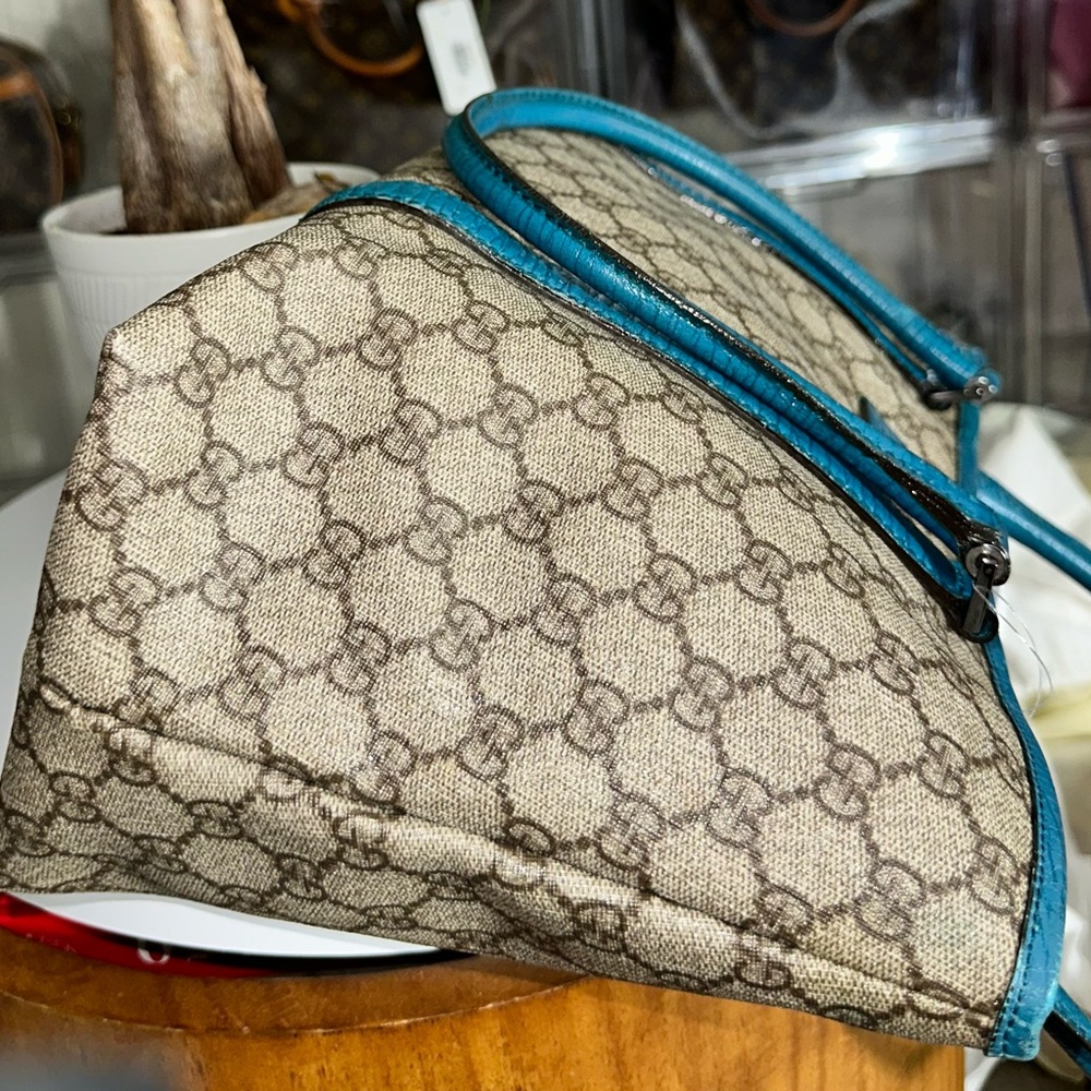 Authentic Gucci brown and Blue Tote Bag - Picture 3 of 8